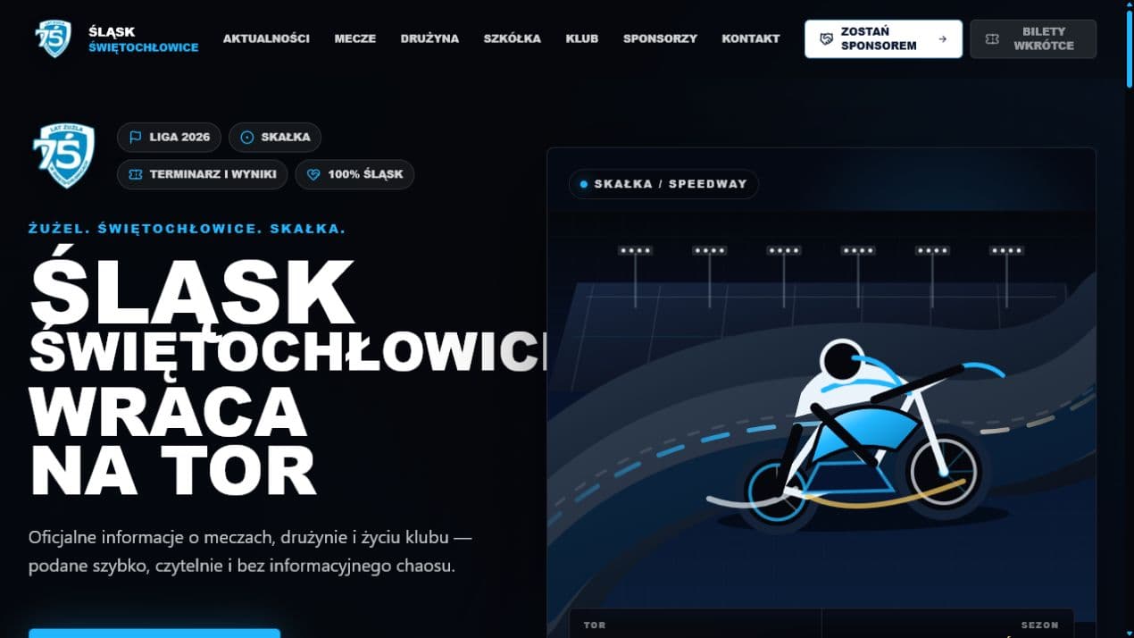Przygotowany projekt nowej wersji strony Śląska Świętochłowice
